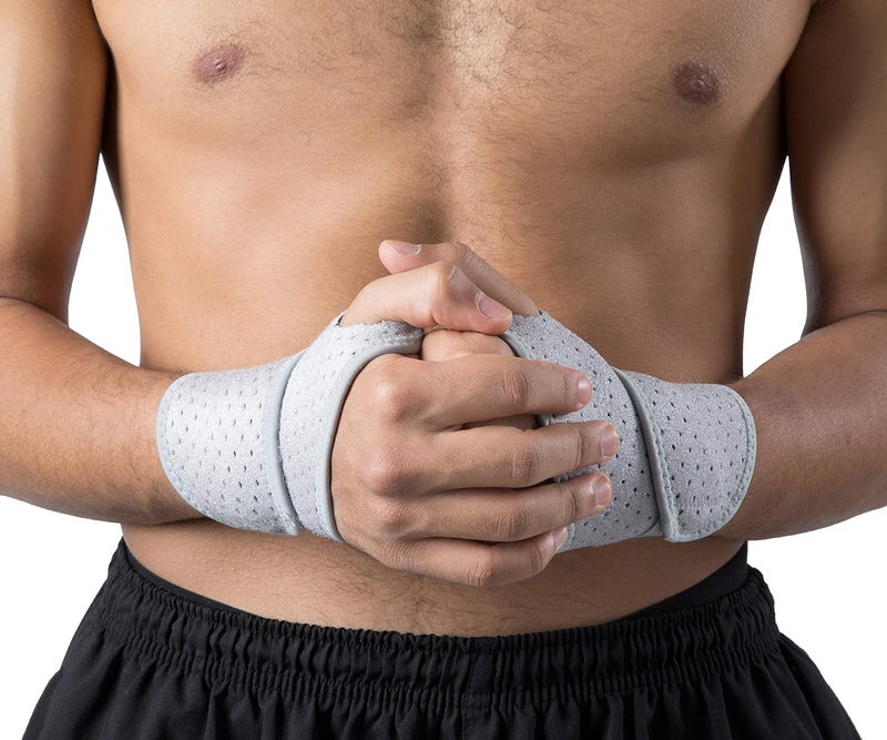 HiRui 2 Pack Wrist Compression Strap and Wrist Brace Sport Wrist Support for Fitness, Weightlifting, Tendonitis, Carpal Tunnel Arthritis, Pain Relief-Wear Anywhere-Adjustable (Gray) - Image 2